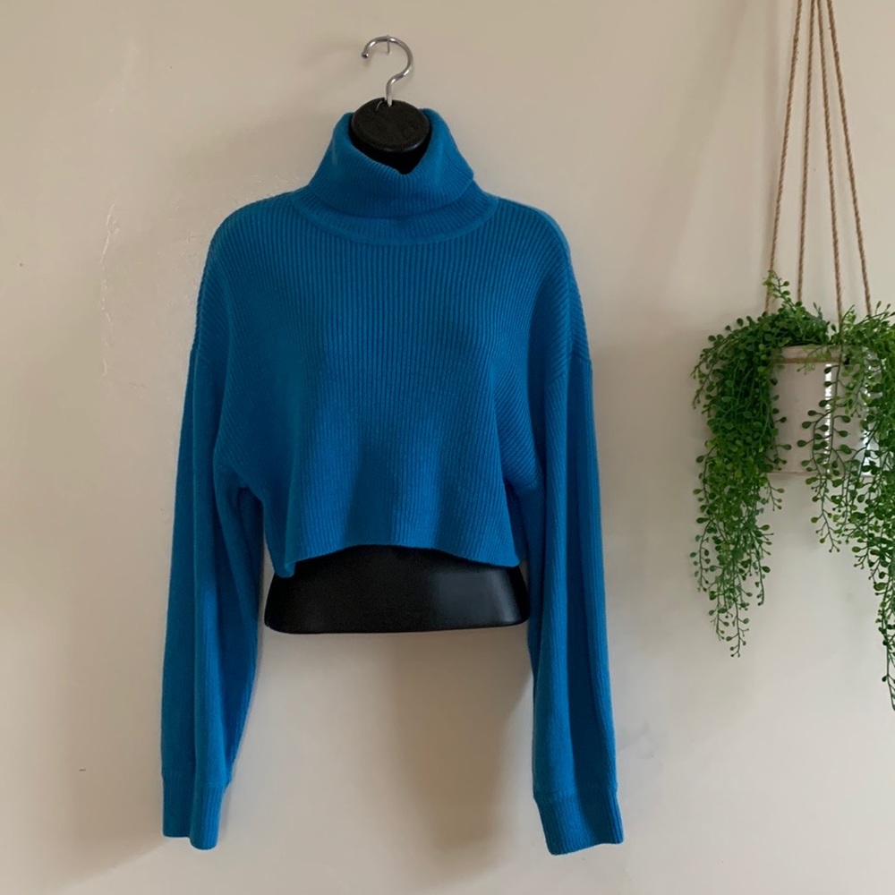 Cropped Turtleneck Sweater
